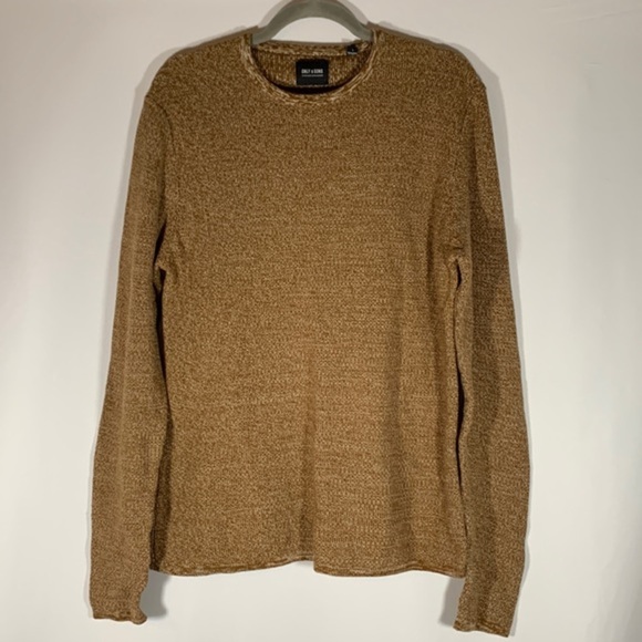 Only & Sons Brown Knit Pullover Sweater - Picture 1 of 7